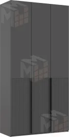 Шкаф 3-ств Марвэл 1200 мм. без доп.ящиков  Графит