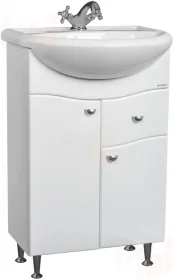 Тумба под умывальник "Уют 50 Волна" с верхним ящиком В1 Айсберг