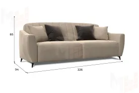 Диван-книжка Лига-095 НПБ ( SEVEN 729 бежевый )