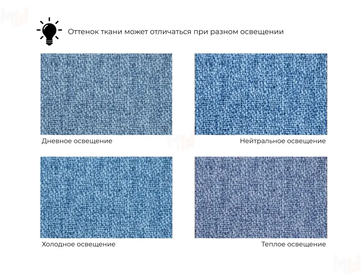 Диван прямой Дубай Лайт полки справа ( Голубой )