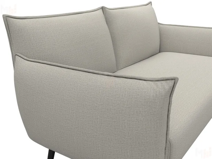 Диван прямой Лига-083 ( рогожка Амур 02 бежевый )