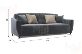 Диван-книжка Лига-095 НПБ ( SEVEN 17 серый )