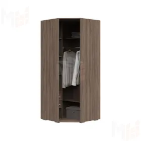 Шкаф угловой Симба шимо темный - кофе с молоком