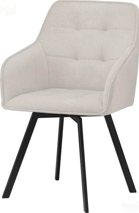 Кресло поворотное Мони Кремовый E10 / черный