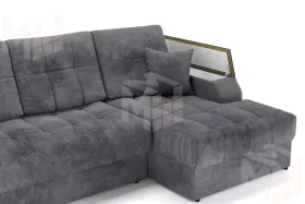 Угловой диван-кровать Лас-Вегас Серый правый 