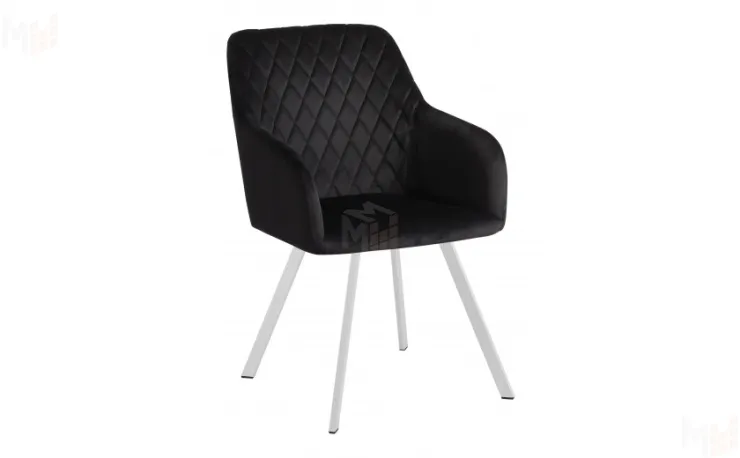 Кресло поворотное Барли Confetti черный H-75/белый