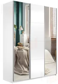 Шкаф-купе  широкий  Прайм 3-х дверный Зеркало, ЛДСП 240 см