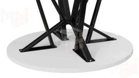 Стол обеденный Ройс Тип 2 Черный муар/Белый