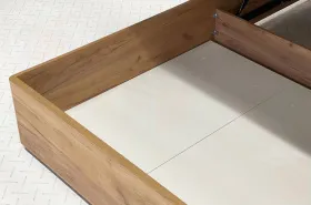 Кровать Адам с подъемным механизмом 160х200 дуб крафт золотой/грей алькантара (велюр)