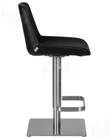 Стул барный DOBRIN ALDO (черный PU YP33-19, основание из нержавеющей стали)