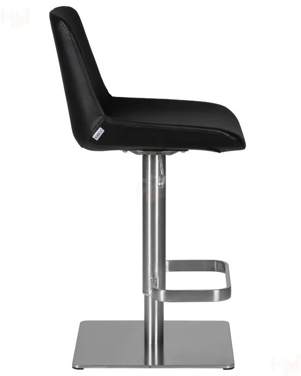 Стул барный DOBRIN ALDO (черный PU YP33-19, основание из нержавеющей стали)