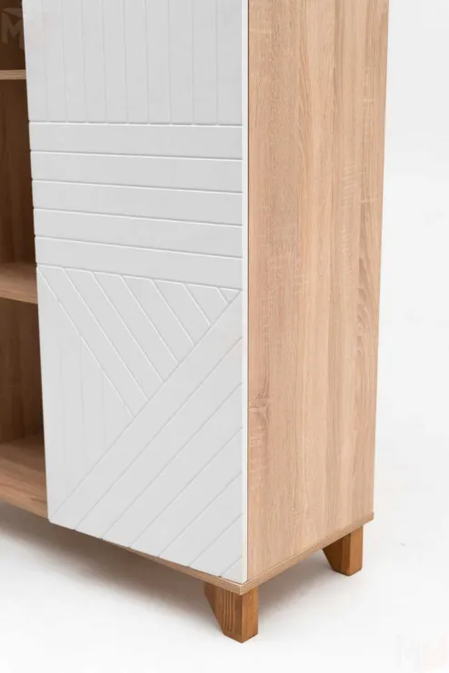 Шкаф 2-х створчатый Копенгаген (дуб сонома/белый матовый)