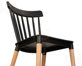 Стул обеденный DOBRIN THEO (ножки светлый бук, цвет черный (B-03))
