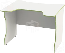 Стол компьютерный игровой ВАРДИГ K2 (белый/лайм)