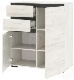 Тумба ГРЕТТА 1800 2С2Я  Дуб Крафт белый