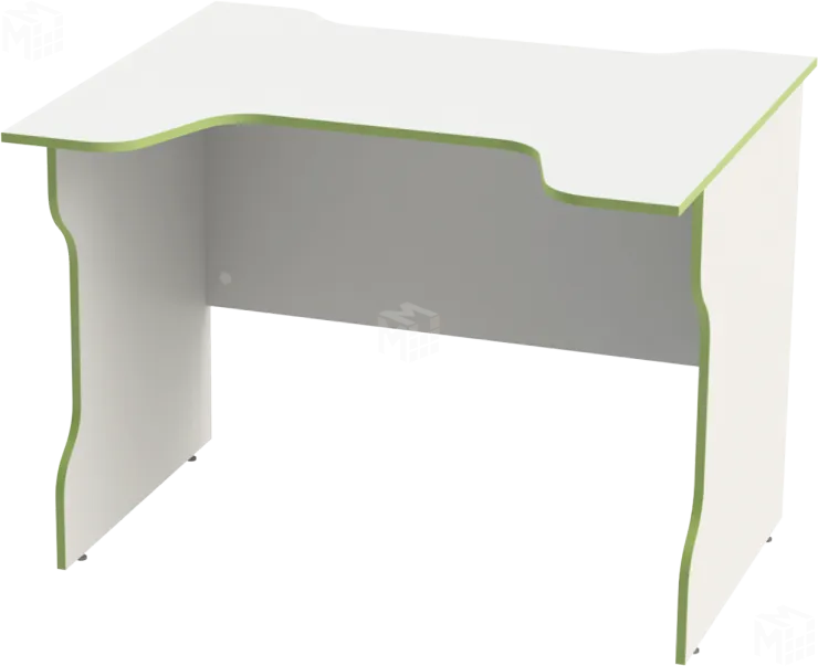 Стол компьютерный игровой ВАРДИГ K2 (белый/лайм)