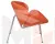 Кресло дизайнерское DOBRIN EMILY (оранжевая ткань AF, хромированная сталь)