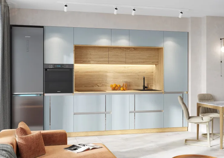 Кухня Карина МДФ 3,2 Пластер Скай