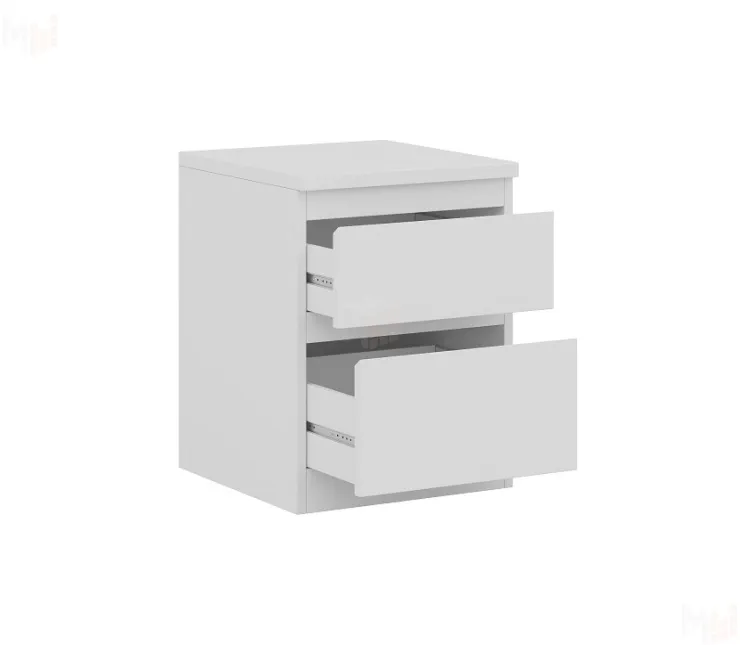 Тумба Кастор 2 ящика (белый)