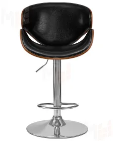 Стул барный DOBRIN KARTER (коричневое дерево, чёрный)