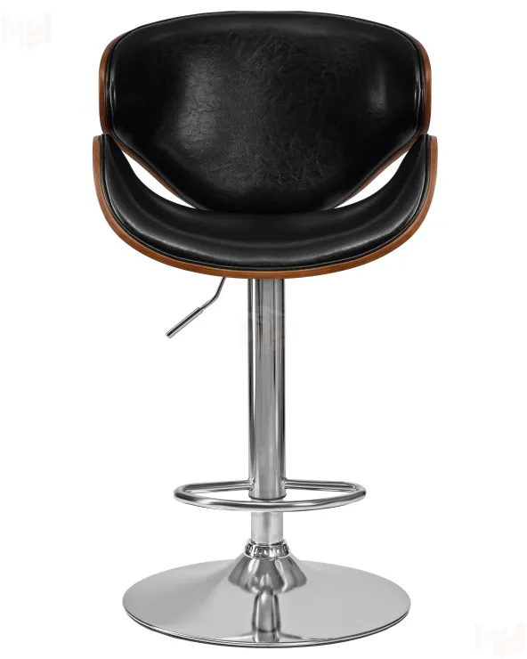 Стул барный DOBRIN KARTER (коричневое дерево, чёрный)