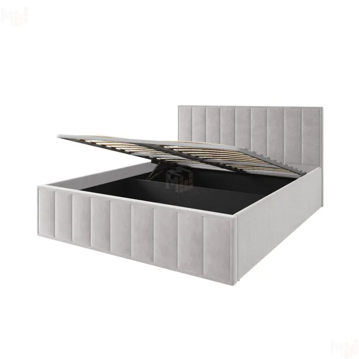 Мягкая кровать Лана 1,6 с подъемным механизмом (бежевый велюр)