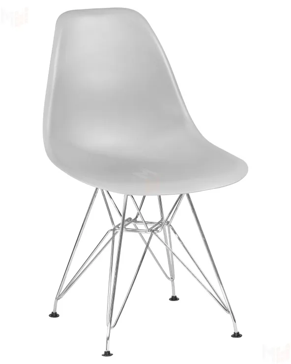 Стул обеденный DOBRIN DSR (ножки хром, цвет светло-серый (GR-01))