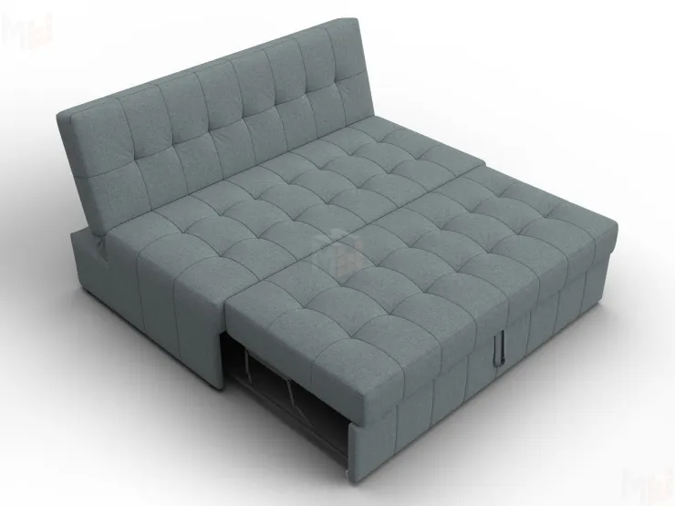 Диван прямой Лига-107 (140) ( Амур 07 серый )