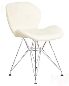 Стул обеденный DOBRIN BUTTERFLY CHROME (ножки хром, цвет кремовый)