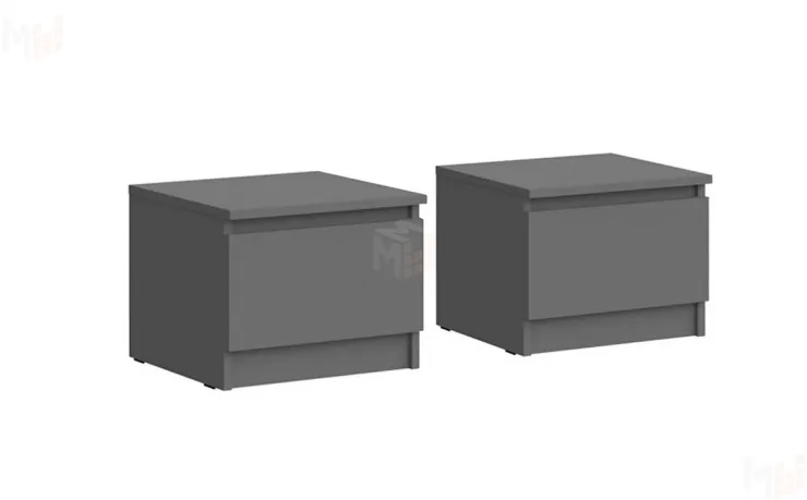 Тумба прикроватная Челси 2 шт (графит)