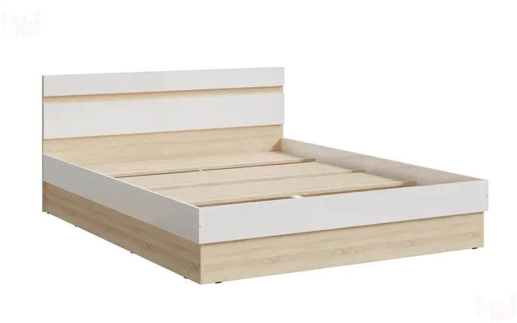 Кровать Челси 1,6 сонома/белый глянец