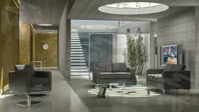 Двухместный офисный диван CHAIRMAN АКТИВ серый