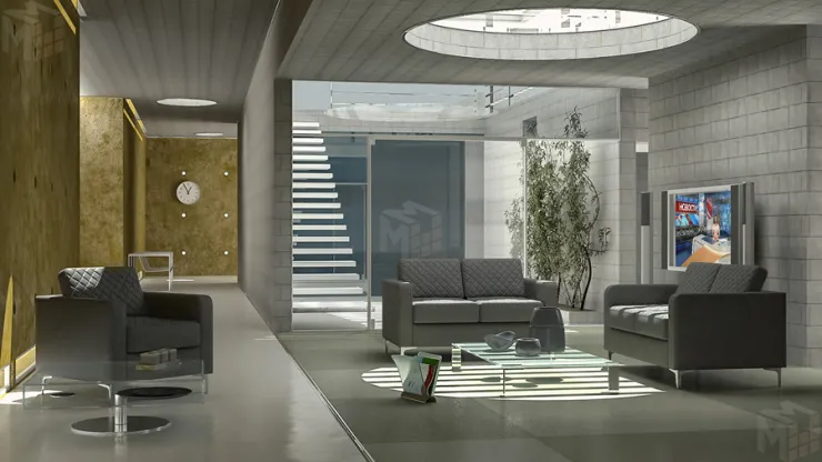 Двухместный офисный диван CHAIRMAN АКТИВ серый