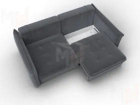 Диван прямой Лига-100 НПБ ( SEVEN 17 серый )