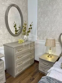 Зеркало Мокко ППУ для комода серый камень