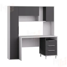 Стол рабочий Комфорт 12.95 N Белый премиум, Серый Шифер