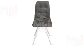 Стул Аспен К3 Белый матовый, Велюр Wellmart Graphite