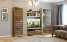 Гостиная Соната Композиция 2  Дуб Сонома - Дуб Сакраменто