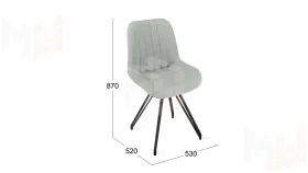 Стул Марвел  К4 Исп. 2 Черный муар Велюр Confetti Silver