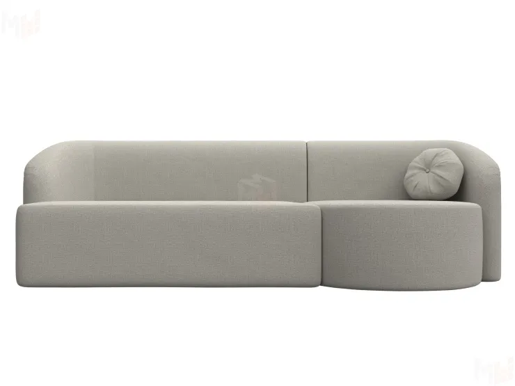 Диван прямой Лига-027 угол правый ( Амур бежевый )