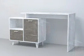 Стол Письменный СТ-2 на ножках Эго Бетон Светлый/Камень Темный