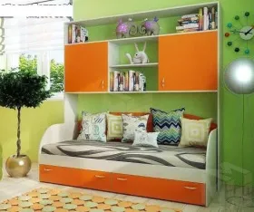 Детская кровать Фанки Кидз 13/7 + мост надкроватный 13/62