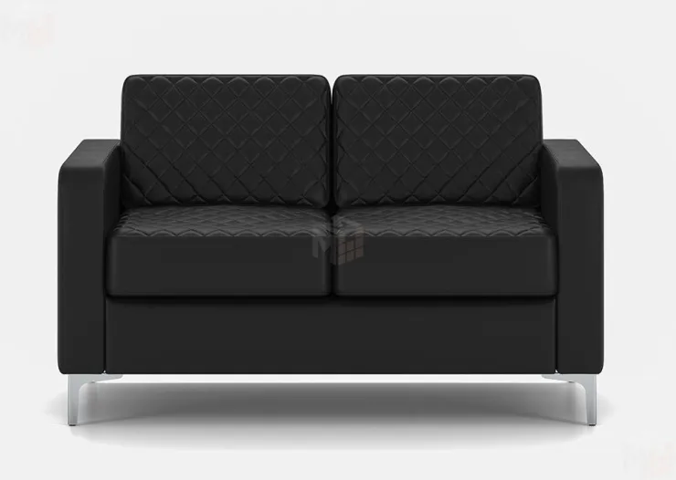 Двухместный офисный диван CHAIRMAN АКТИВ чёрный