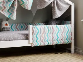 Мягкие бортики для кровати с надстройкой Ассоль