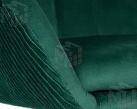 Кресло дизайнерское DOBRIN EDISON BLACK (зеленый велюр (1922-9))