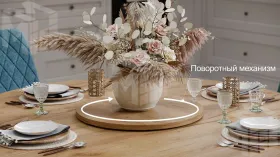 Стол обеденный Райнер Тип 1 Белый, Дуб Крафт золотой