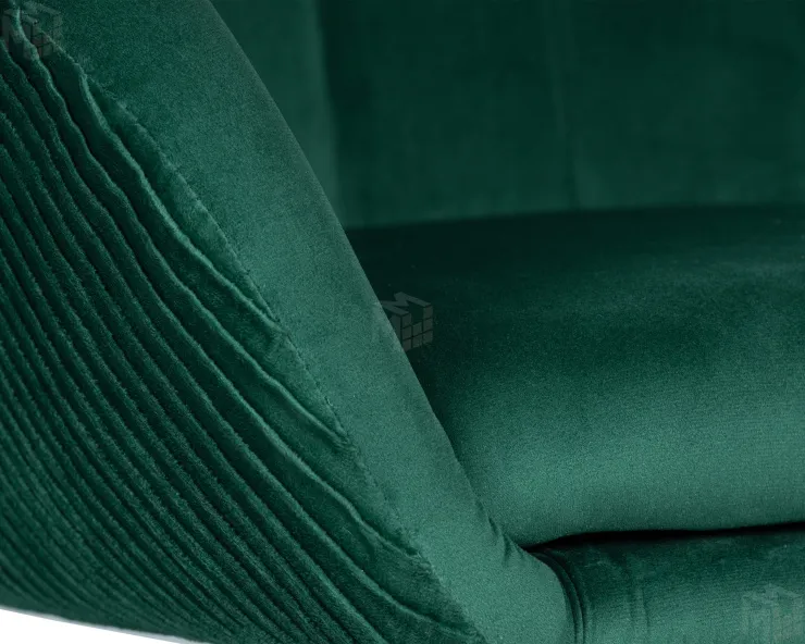 Кресло дизайнерское DOBRIN EDISON BLACK (зеленый велюр (1922-9))