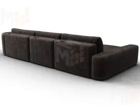 Диван угловой Лига-066 НПБ Лонг угол левый ( BRUT 17 коричневый )