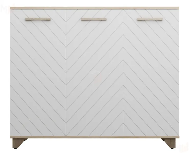 Комод Стокгольм (дуб сонома/белый матовый)