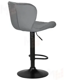 Стул барный DOBRIN BARNY BLACK (серый велюр (MJ9-75))